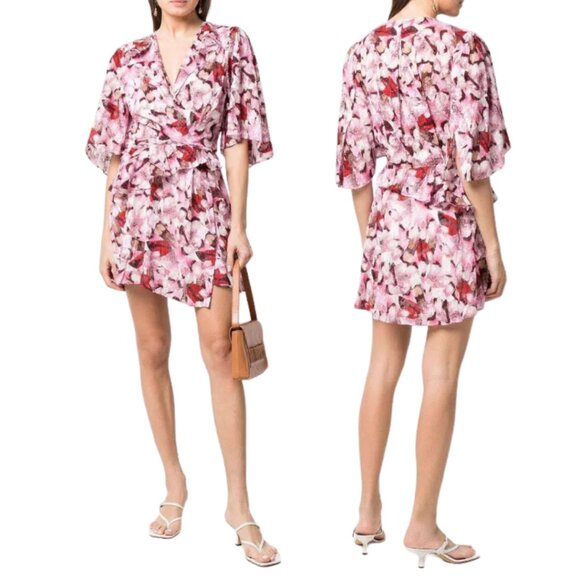IRO PARIS  carlina ruffled dress Size 38 (FR) US 6 abstract print - Picture 1 of 6